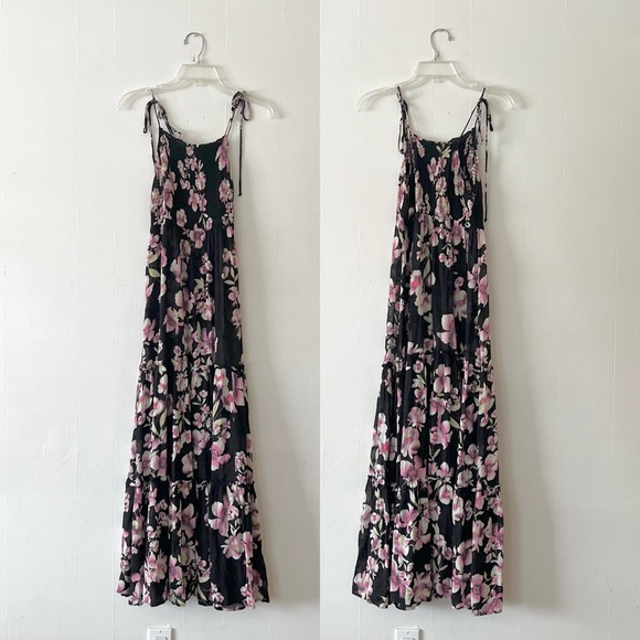 Free People Dress Garden Party Maxi in Black Floral - Picture 3 of 6